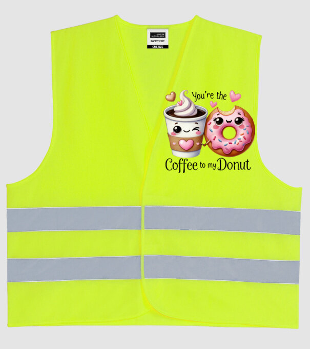 Coffee to my Donut model galben neon pe tricou