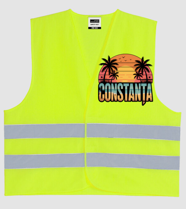 Constanța model galben neon pe tricou