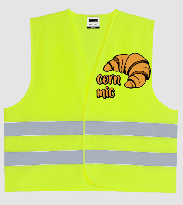 corn mic model galben neon pe tricou