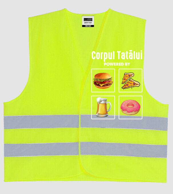 Corpul Tatălui model galben neon pe tricou