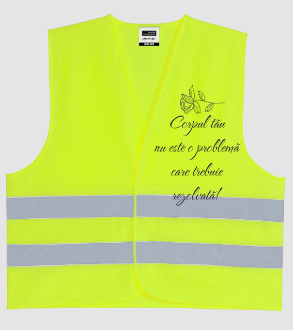 corpul tău nu este o problemă care trebuie rezolvată! model galben neon pe tricou