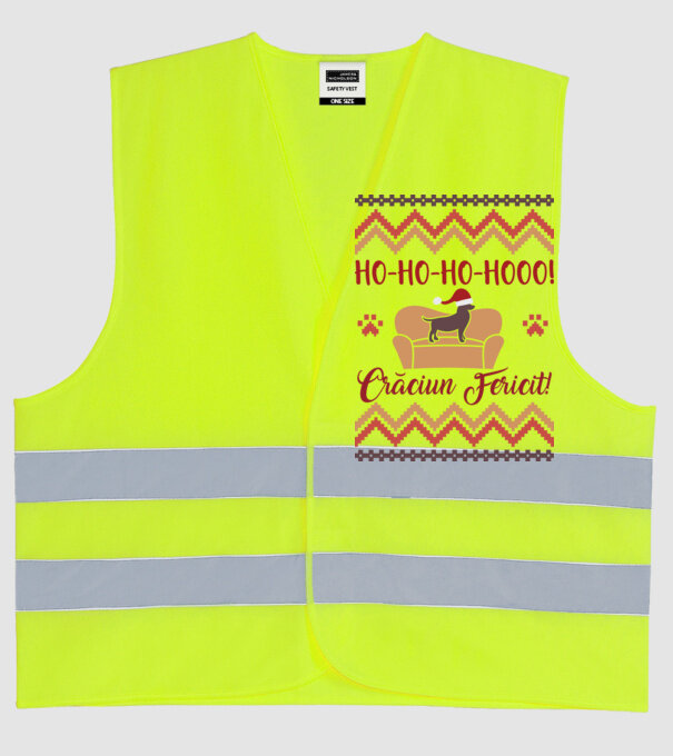 un Crăciun ho-ho-hoo-hoo fericit! model galben neon pe tricou