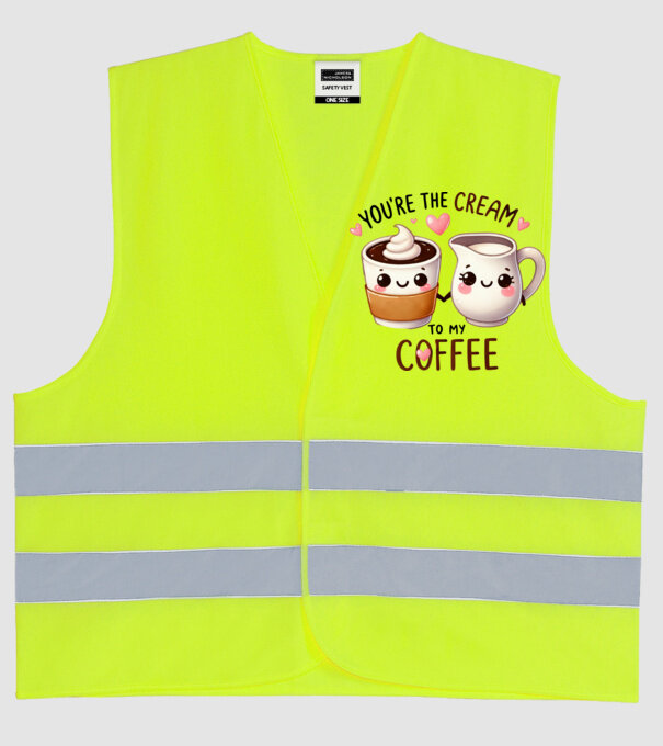 Cream to my Coffee model galben neon pe tricou