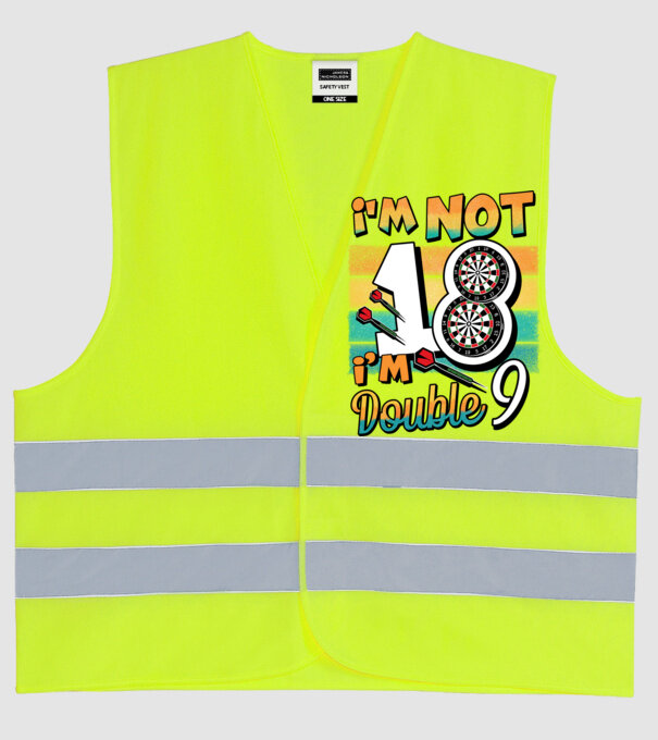 Darts Birthday 18 years old model galben neon pe tricou