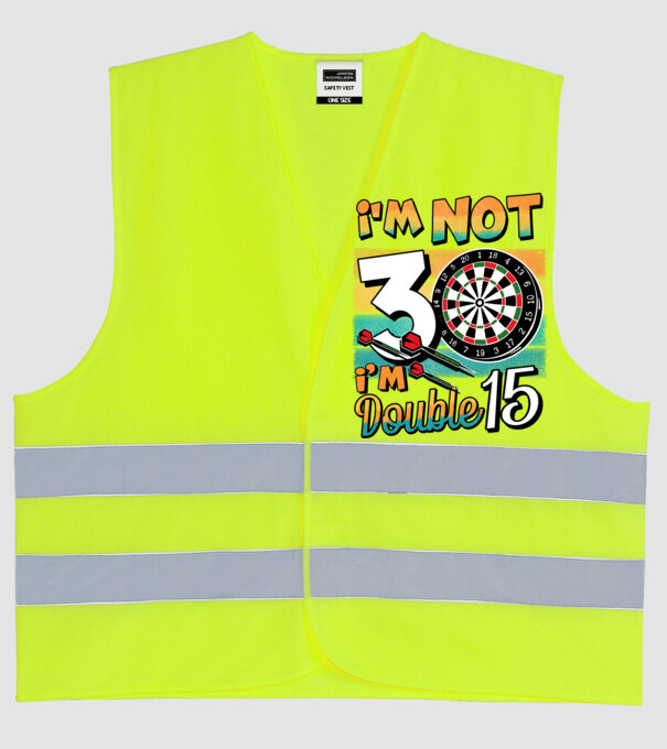 Darts Birthday 30 years old model galben neon pe tricou