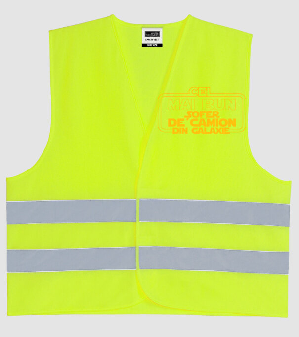 Cel mai bun șofer de camion din galaxie model galben neon pe tricou