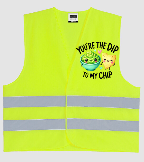 Dip to my Chip model galben neon pe tricou