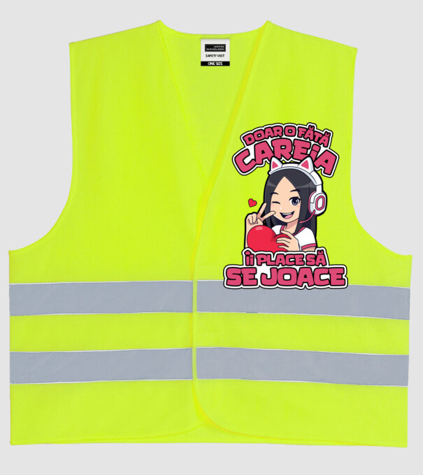 doar o fată căreia îi place să se joace model galben neon pe tricou