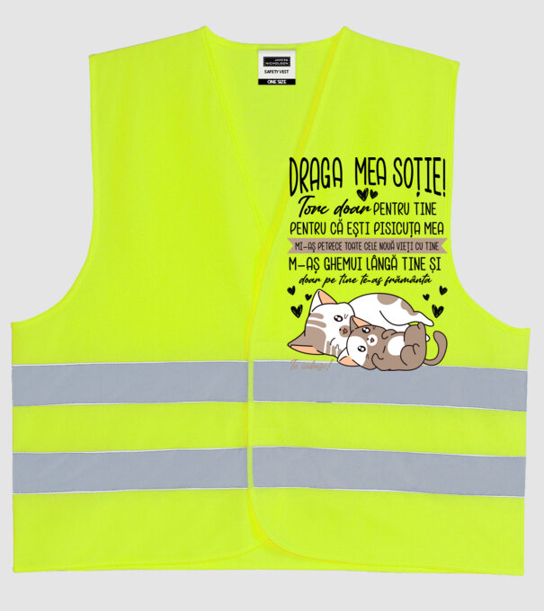 Draga mea soție model galben neon pe tricou