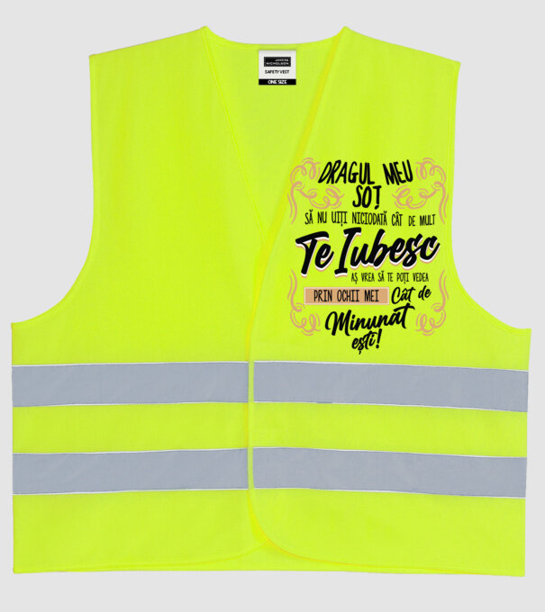 Dragul Mea soț model galben neon pe tricou