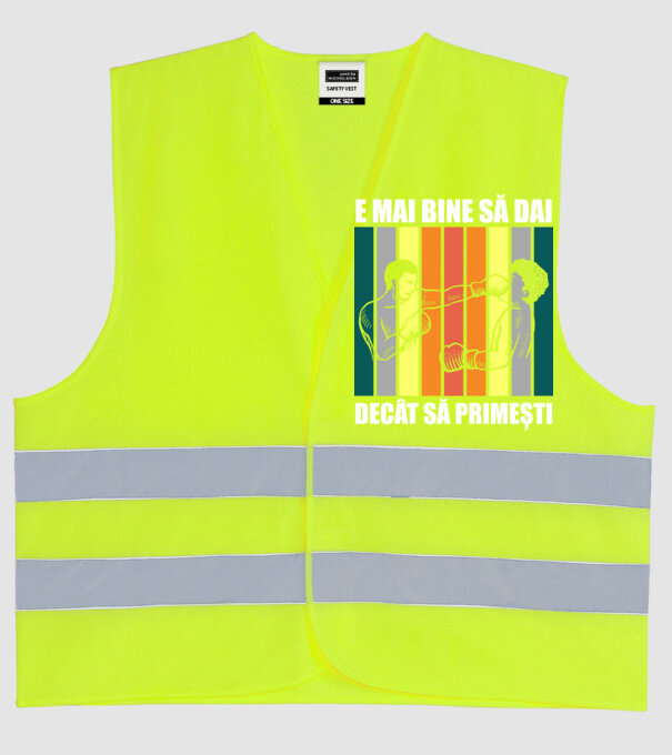 E mai bine să dai decât să primești model galben neon pe tricou