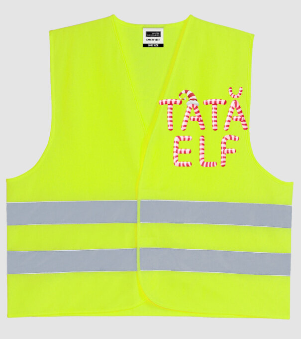 tată elf model galben neon pe tricou