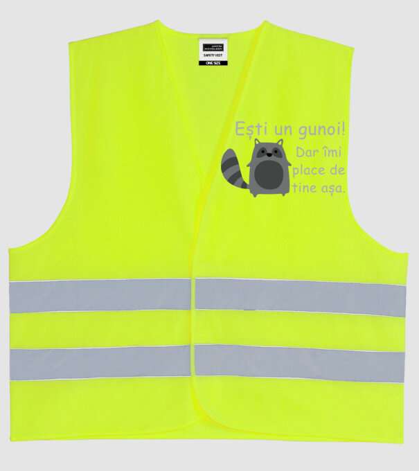 ești un gunoi! dar îmi place de tine așa model galben neon pe tricou