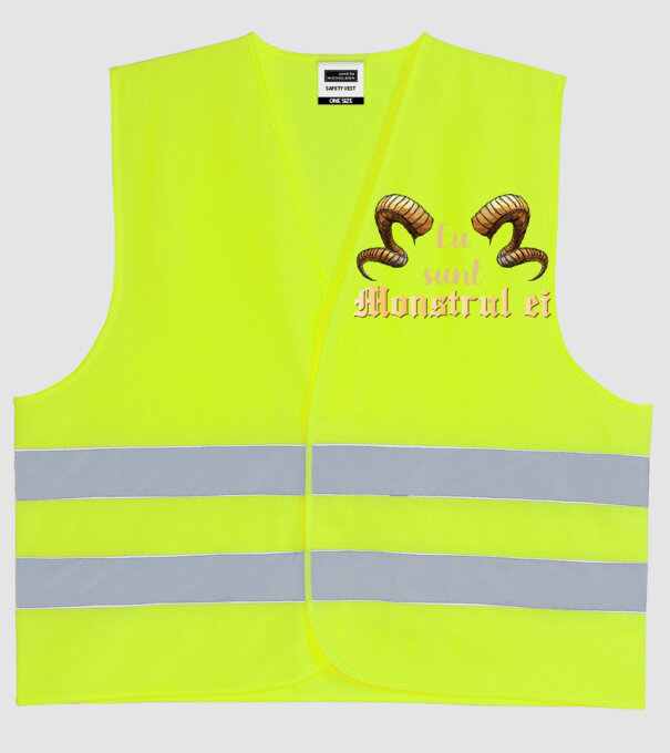 eu sunt monstrul ei model galben neon pe tricou