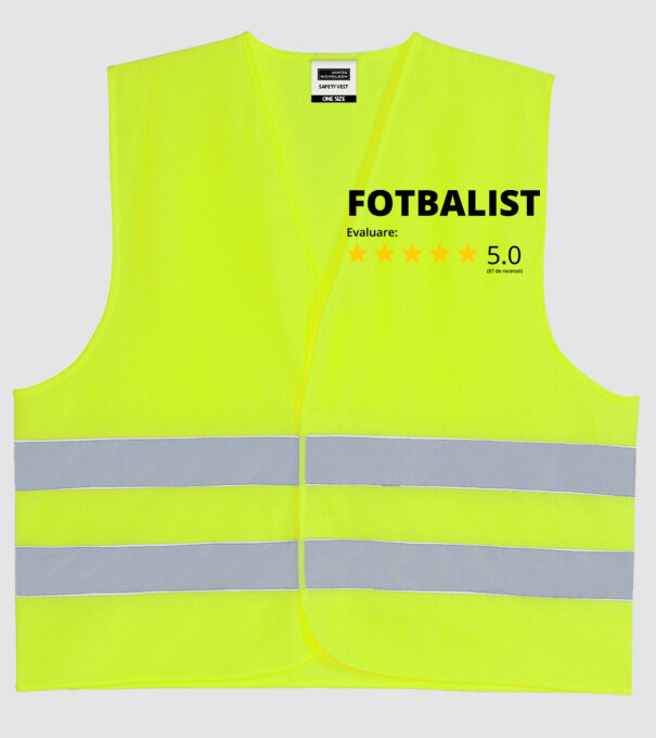 Evaluare 5 FOTBALIST model galben neon pe tricou