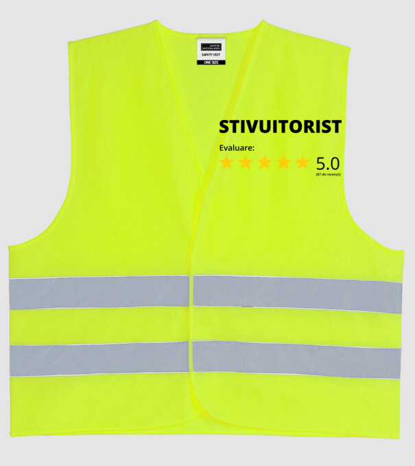 Evaluare - STIVUITORIST model galben neon pe tricou
