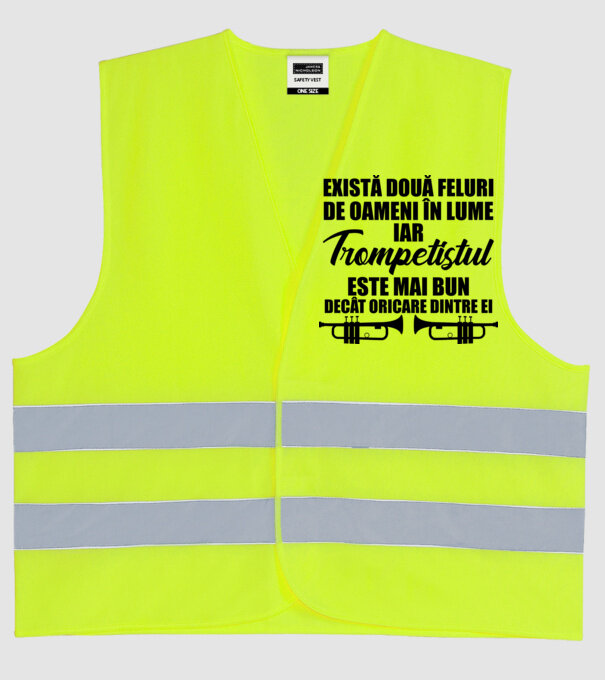 există două feluri de oameni în lume, iar trompetistul este mai bun decât oricare dintre ei model galben neon pe tricou