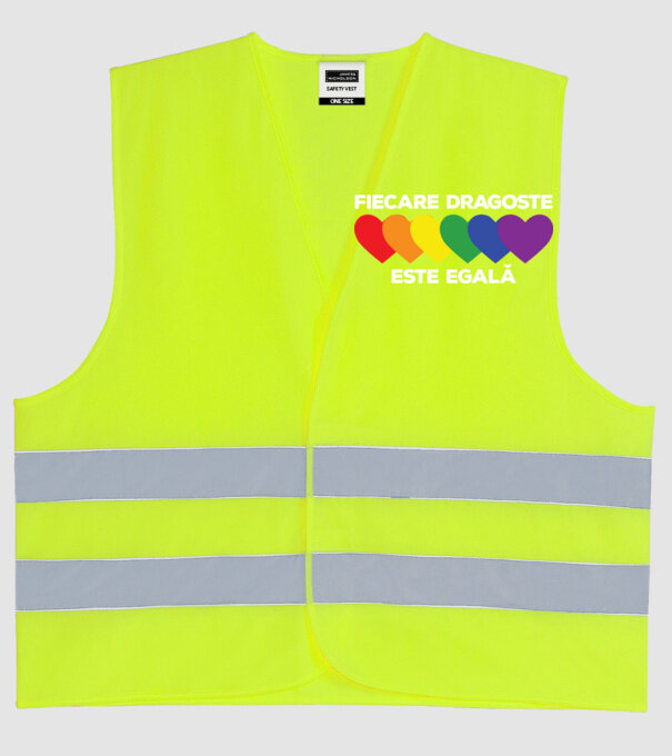 Fiecare dragoste este egală model galben neon pe tricou