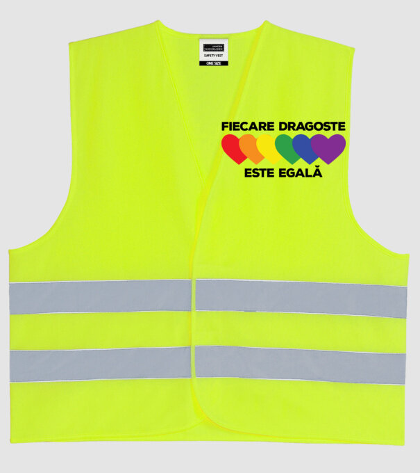 Fiecare dragoste este egală model galben neon pe tricou