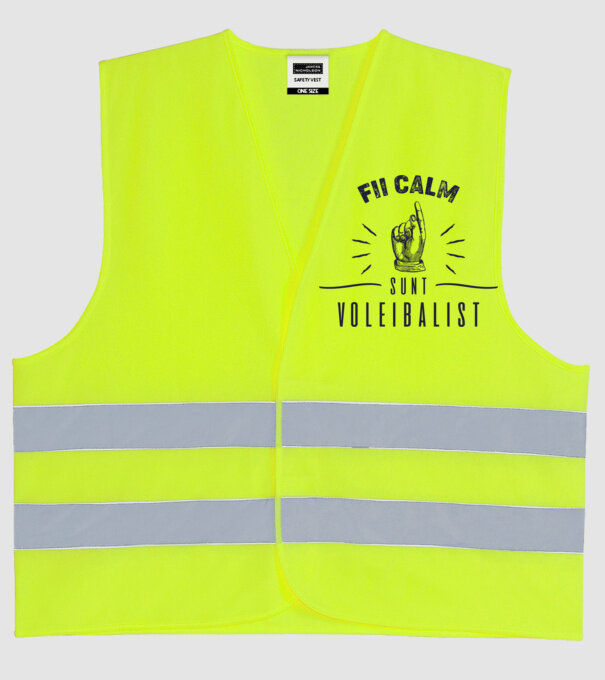 Fii calm, sunt VOLEIBALIST model galben neon pe tricou