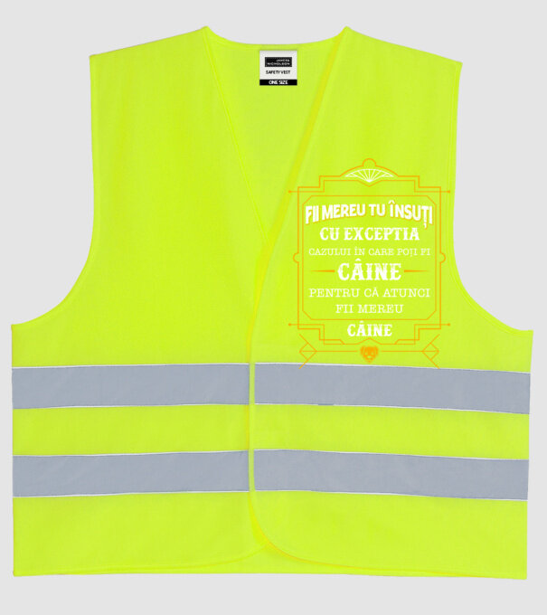 Fii mereu tu însuți, cu excepția cazului în care poți fi câine, pentru că atunci fii mereu câine! model galben neon pe tricou