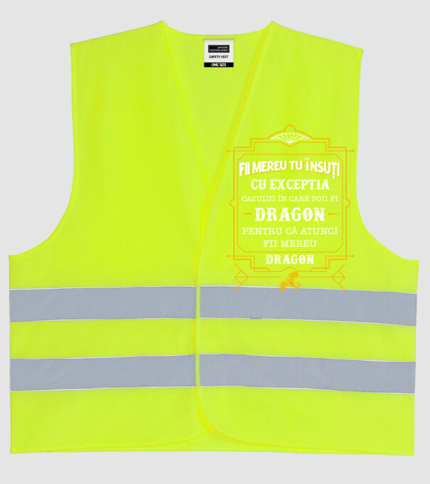 Fii mereu tu însuți, cu excepția cazului în care poți fi dragon, pentru că atunci fii mereu dragon! model galben neon pe tricou