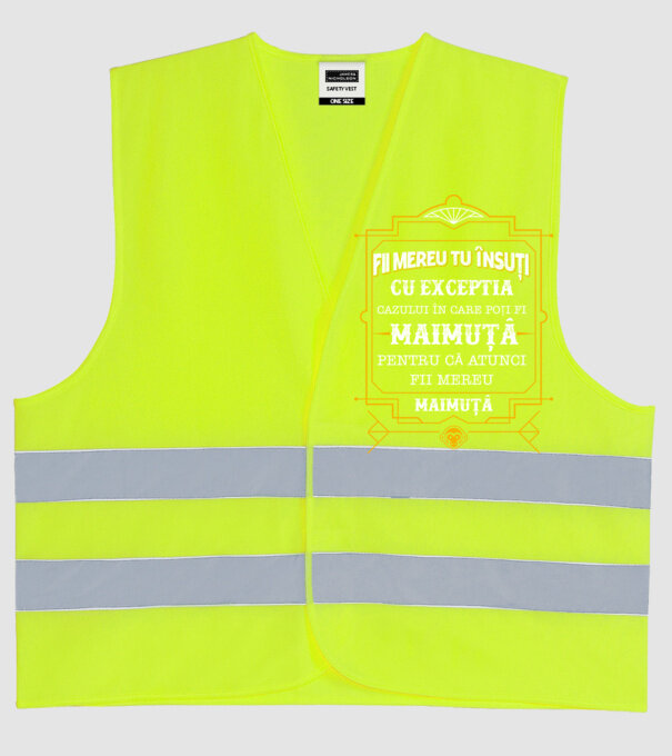 Fii mereu tu însuți, cu excepția cazului în care poți fi maimuță, pentru că atunci fii mereu maimuță! model galben neon pe tricou