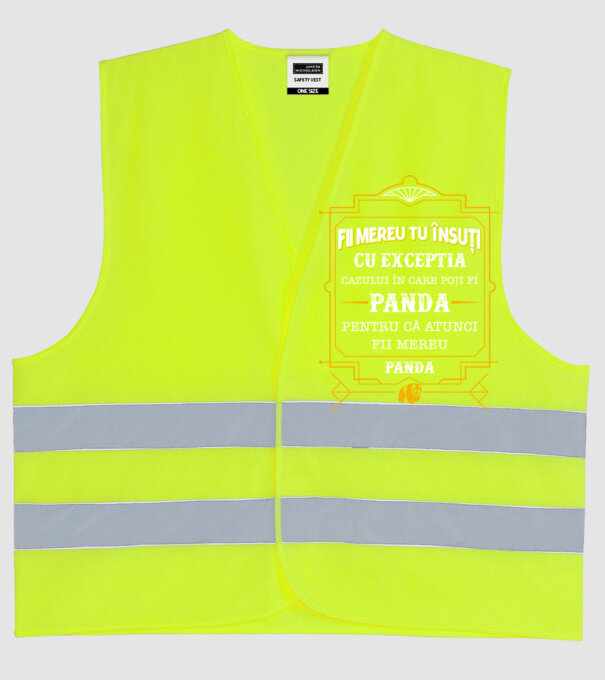 Fii mereu tu însuți, cu excepția cazului în care poți fi panda, pentru că atunci fii mereu panda! model galben neon pe tricou