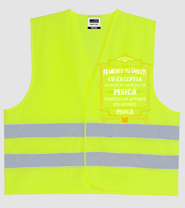 Fii mereu tu însuți, cu excepția cazului în care poți fi pisică, pentru că atunci fii mereu pisică! model galben neon pe tricou