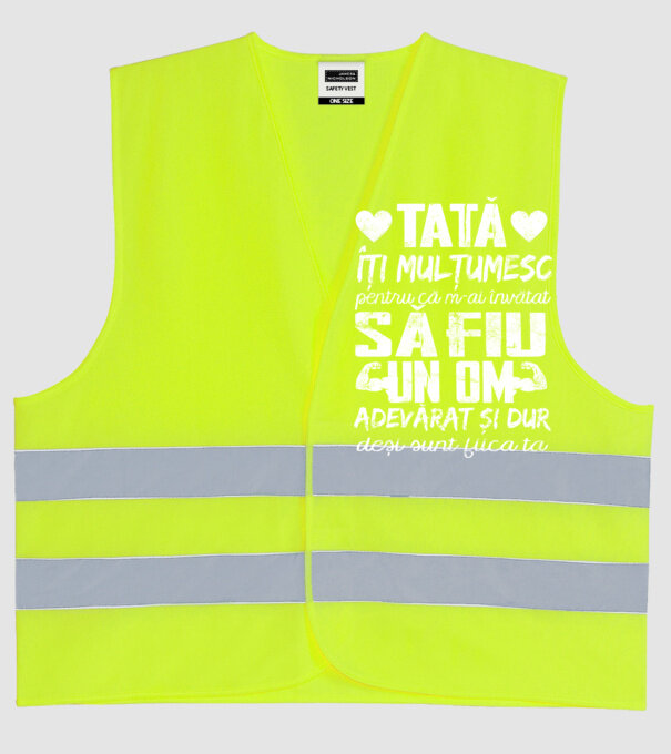 fiică crescută ca fiu Negru model galben neon pe tricou