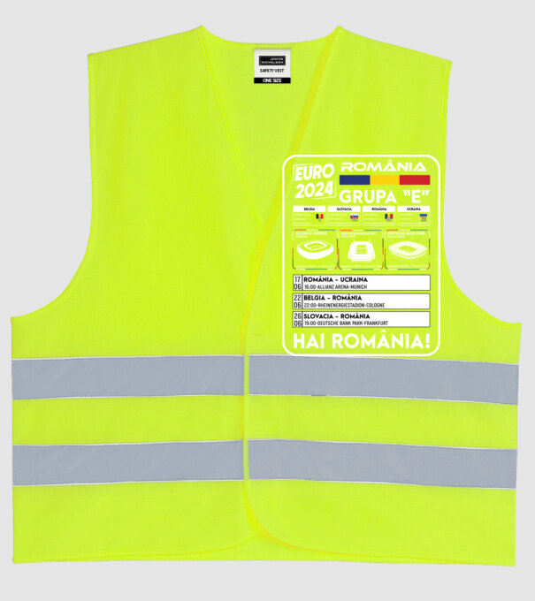 Fotbal Calendar Euro 2024 model galben neon pe tricou