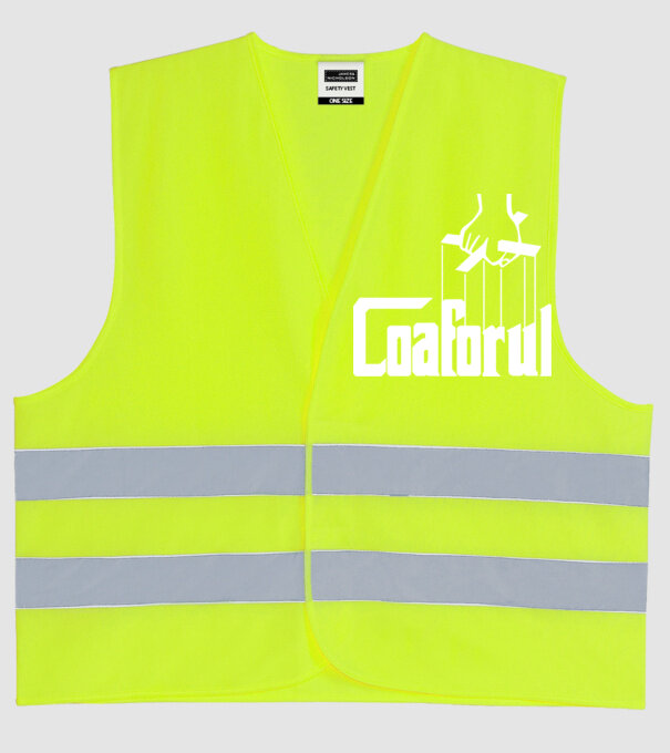 Coaforul/ Frizerul model galben neon pe tricou