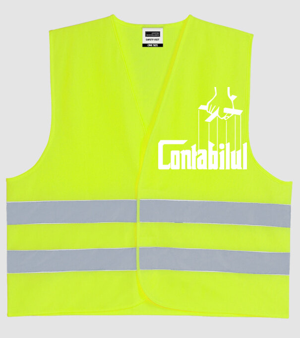 Contabilul model galben neon pe tricou