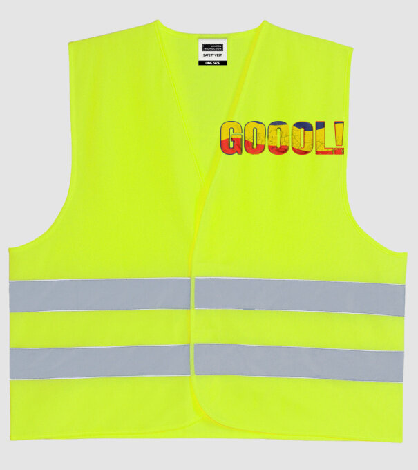 GOOOL model galben neon pe tricou