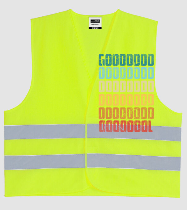 GOOOL retro model galben neon pe tricou