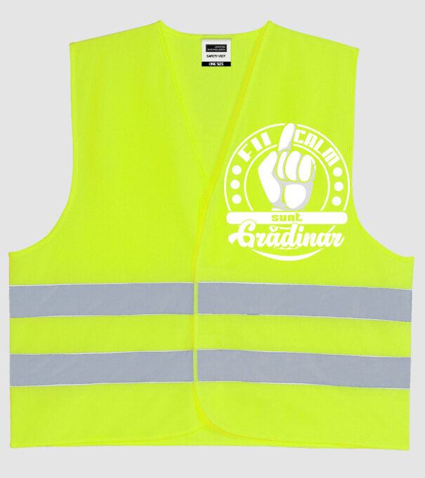 grădinar model galben neon pe tricou