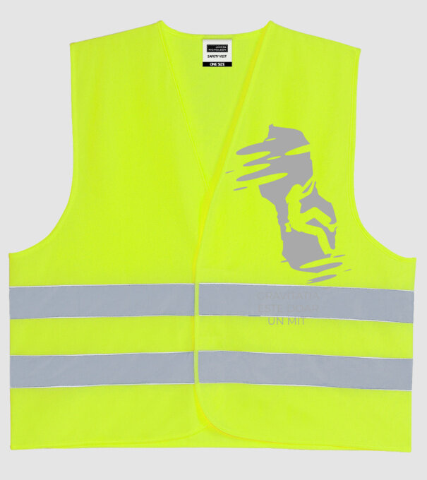 gravitația este doar un mit model galben neon pe tricou