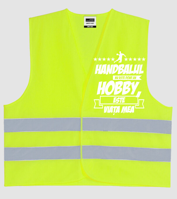 Handbalul nu este doar un hobby, este viața mea model galben neon pe tricou