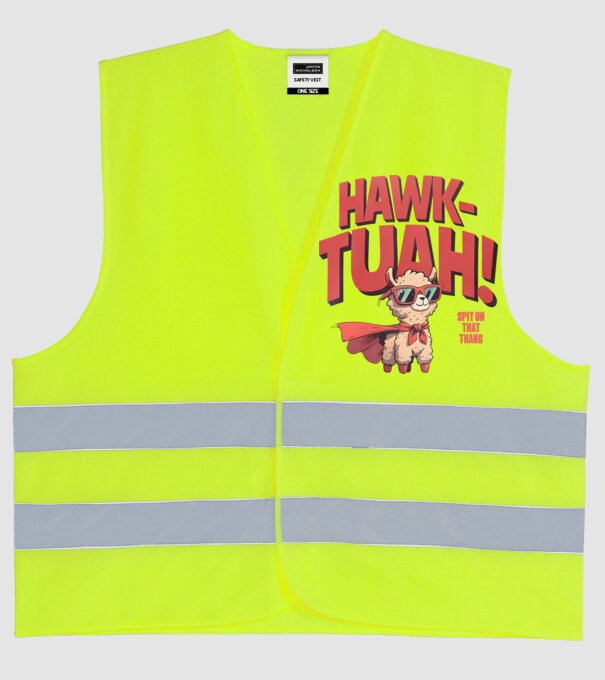 hawk tuah llama spit on that thang model galben neon pe tricou