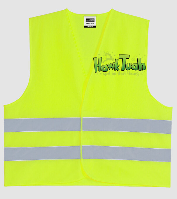 Hawk tuah xmas model galben neon pe tricou