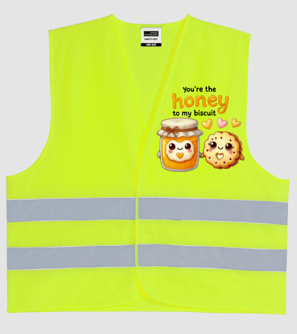 Honey to my Biscuit model galben neon pe tricou