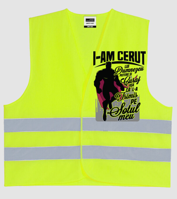 I-am cerut lui Dumnezeu putere și curaj - așa că l-a trimis pe soțul meu model galben neon pe tricou