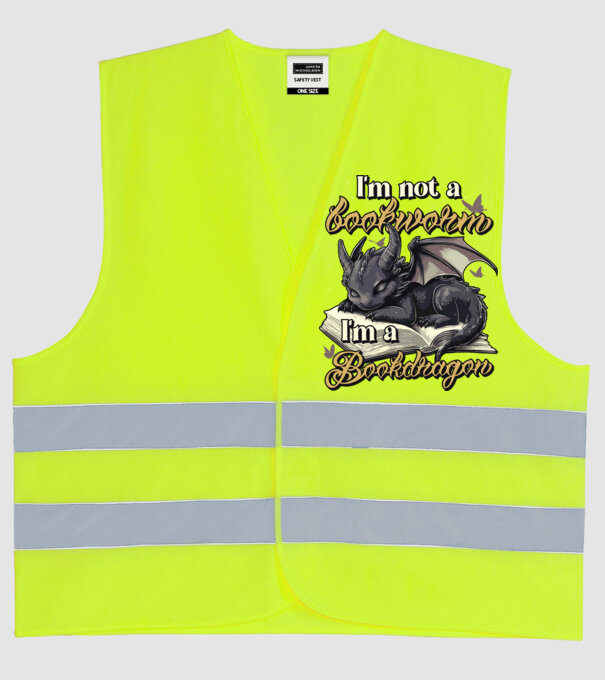 I am not a bookworm i am a bookdragon model galben neon pe tricou