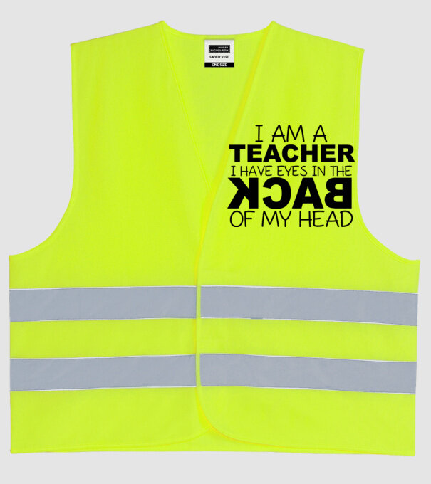 I have eyes in the back of my head model galben neon pe tricou