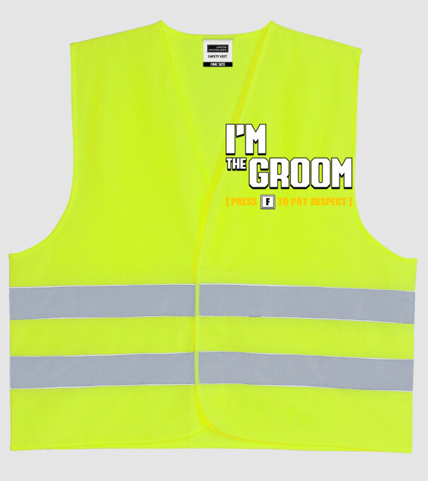 I'm the Groom model galben neon pe tricou