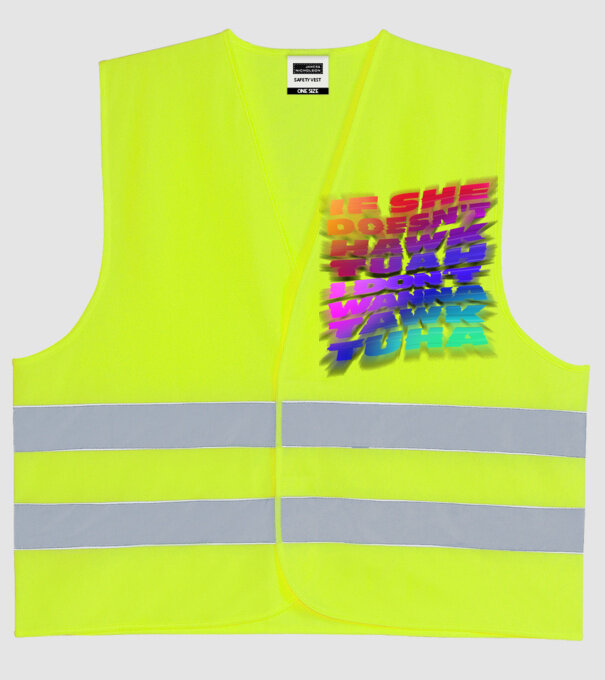 If she doesn't hawk tuah I don't wanna tawk tuha model galben neon pe tricou