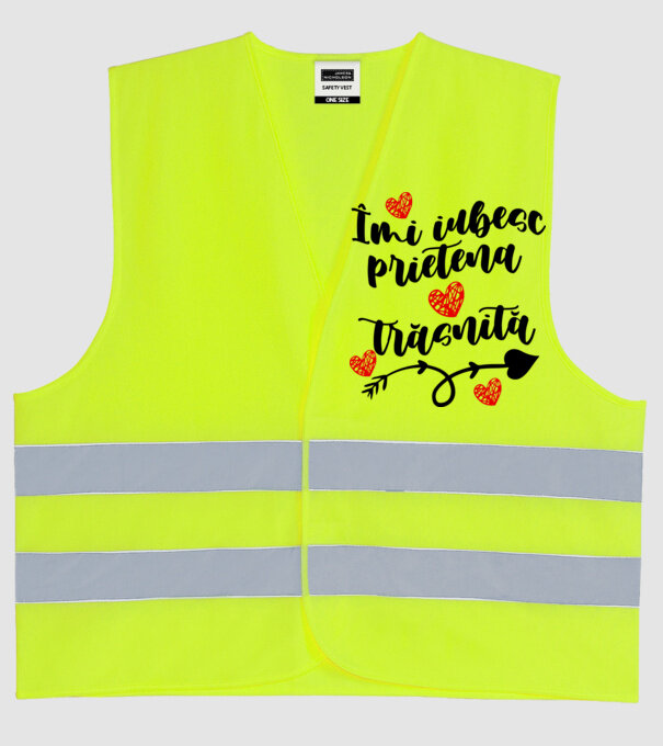Îmi iubesc prietena mea trăsnită model galben neon pe tricou