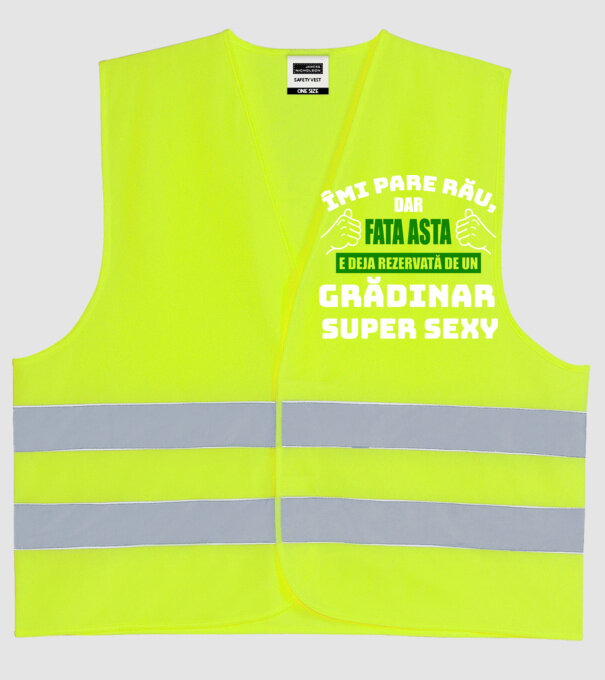 Îmi pare rău, dar fata asta e deja rezervată de un grădinar super sexy model galben neon pe tricou
