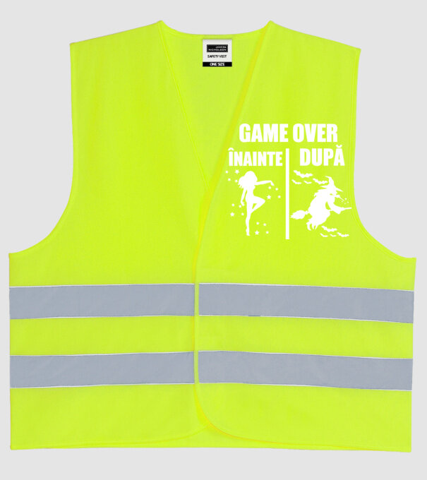 înainte - după model galben neon pe tricou