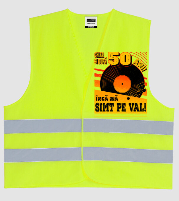 Încă mă simt pe val! 50 model galben neon pe tricou